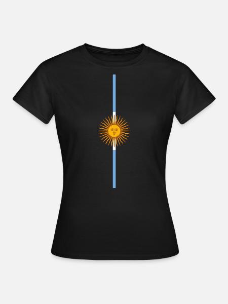 Argentinen Style Streifen - Frauen T-Shirt - Schwarz