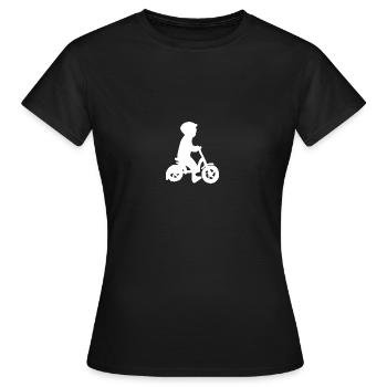 Vélo enfant vélo - T-shirt Femme - noir - Devant - AI Model Female 172 dark (172cm)