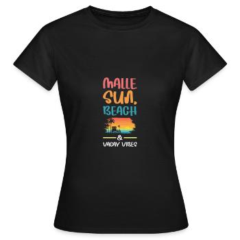 Malle Holiday Vibes - T-shirt Femme - noir - Devant - AI Model Female 172 dark (172cm)
