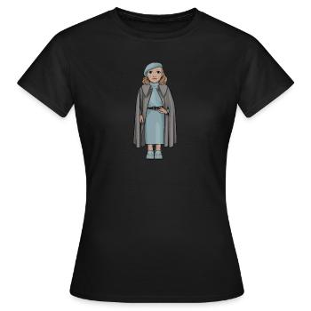 Greta Garbo - Frauen T-Shirt - Schwarz - Vorne - AI Model Female 172 dark (172cm)