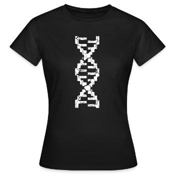 DNA Strang Gebrochen Risse - Frauen T-Shirt - Schwarz - Vorne - AI Model Female 172 dark (172cm)