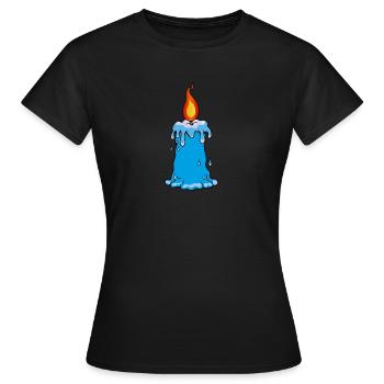 candles - Women's T-Shirt - black - Front - AI Model Female 172 dark (172cm)