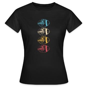 American Football American Vector Pride - T-shirt Femme - noir - Devant - AI Model Female 172 dark (172cm)