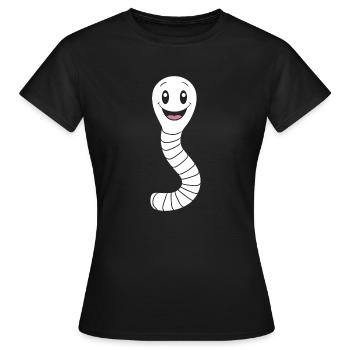 vers de terre - T-shirt Femme - noir - Devant - AI Model Female 172 dark (172cm)