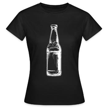 Bouteille de bière - T-shirt Femme - noir - Devant - AI Model Female 172 dark (172cm)