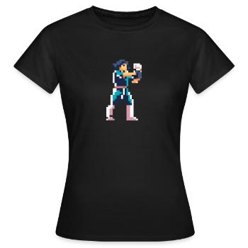 PixelArt, Combattant - T-shirt Femme - noir - Devant - AI Model Female 172 dark (172cm)