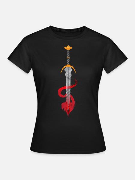 Schwert Nordisches Vikinger Mystisches - Frauen T-Shirt - Schwarz