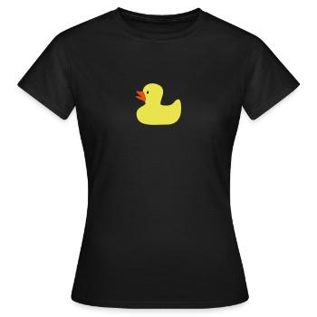 Quietscheente - Frauen T-Shirt - Schwarz - Vorne - AI Model Female 172 dark (172cm)