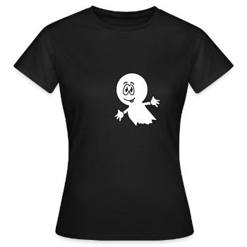 Gespenst - Frauen T-Shirt - Schwarz - Vorne - AI Model Female 172 dark (172cm)