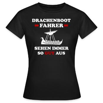 Pagaie de bateau dragon pour tous les pilotes de bateau dragon - T-shirt Femme - noir - Devant - AI Model Female 172 dark (172cm)