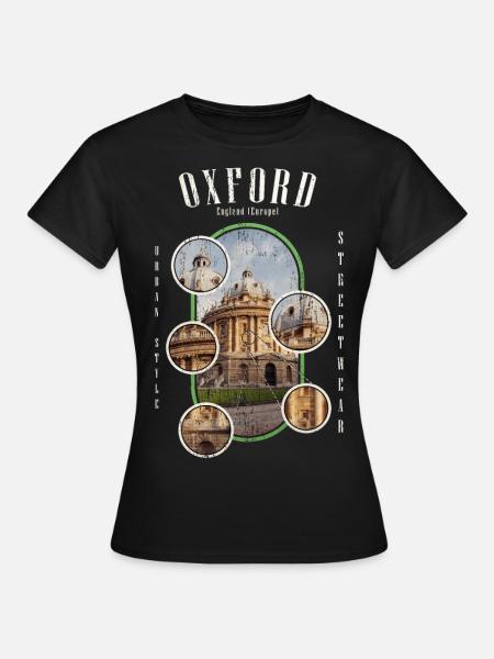 Oxford England UK Stadt Skyline Vintage Retro - Frauen T-Shirt - Schwarz