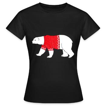 Eisbär Nordpol Arktis Weihnachtsgeschenk - Frauen T-Shirt - Schwarz - Vorne - AI Model Female 172 dark (172cm)