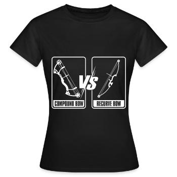 Tir à l’arc Flèche Tir à l’arc Tir à l’arc - T-shirt Femme - noir - Devant - AI Model Female 172 dark (172cm)