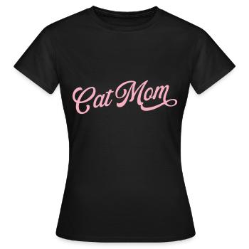 Cat Mom - Women's T-Shirt - black - Front - AI Model Female 172 dark (172cm)