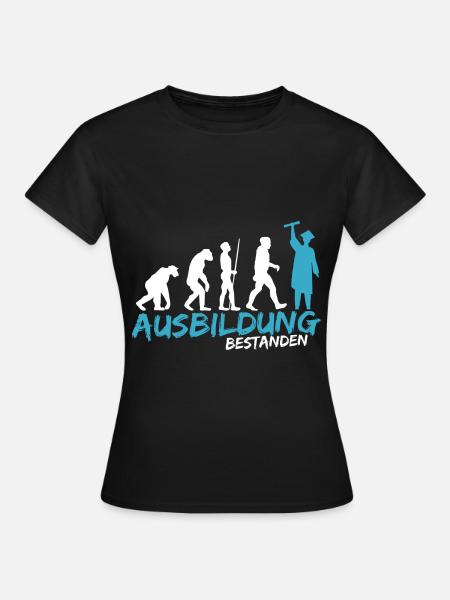 Ausbildung Prüfung bestanden Geselle Evolution - Frauen T-Shirt - Schwarz