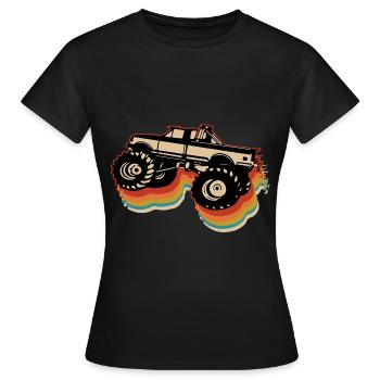 Monstertruck - Frauen T-Shirt - Schwarz - Vorne - AI Model Female 172 dark (172cm)