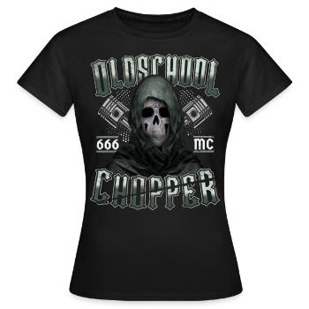 Oldschool Chopper - T-shirt Femme - noir - Devant - AI Model Female 172 dark (172cm)