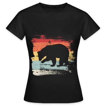 Ours ours brun - T-shirt Femme - noir - Devant - AI Model Female 172 dark (172cm)