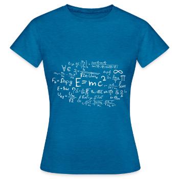 Mathe formeln - Frauen T-Shirt - Antikblaues Saphir meliert - Vorne - AI Model Female 172 dark (172cm)