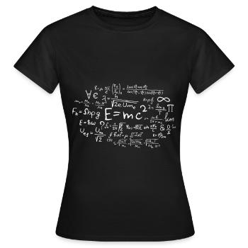 Formules de maths - T-shirt Femme - noir - Devant - AI Model Female 172 dark (172cm)