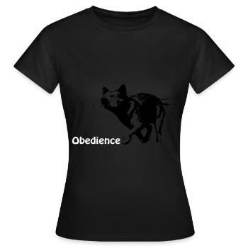 Obedience Cattledog - Frauen T-Shirt - Schwarz - Vorne - AI Model Female 172 dark (172cm)
