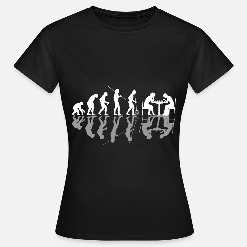Chess Evolution Chess Board Chess Player - Women's T-Shirt - black