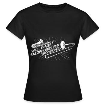 Trombone - T-shirt Femme - noir - Devant - AI Model Female 172 dark (172cm)