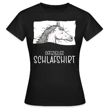 Official Sleep Shirt Arabian Horse Pajamas - Women's T-Shirt - black - Front - AI Model Female 172 dark (172cm)
