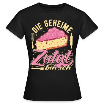 Pâtisserie et cuisine, ingrédient secret Am Me - T-shirt Femme - noir - Devant - AI Model Female 172 dark (172cm)