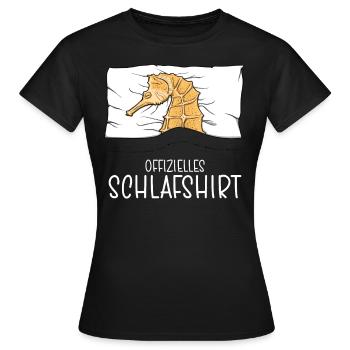 Pyjama officiel Pyjama Pyjama Hippocampe - T-shirt Femme - noir - Devant - AI Model Female 172 dark (172cm)