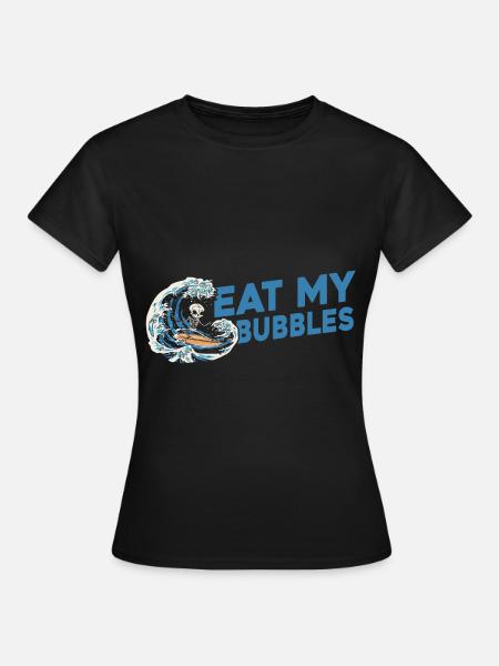 Surfen Wellenreiter Surfer - Frauen T-Shirt - Schwarz