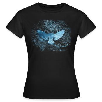 Frost Eule Silhouette - Frauen T-Shirt - Schwarz - Vorne - AI Model Female 172 dark (172cm)