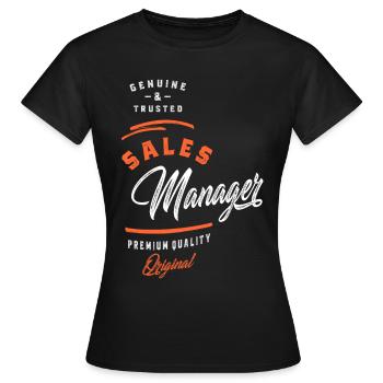 Sales Manager - Women's T-Shirt - black - Front - AI Model Female 172 dark (172cm)