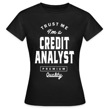 Croyez-moi, je suis analyste de crédit - T-shirt Femme - noir - Devant - AI Model Female 172 dark (172cm)