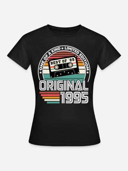 1995 Jahrgang Vintage Retro Geburtstag Geschenk - Frauen T-Shirt - Schwarz