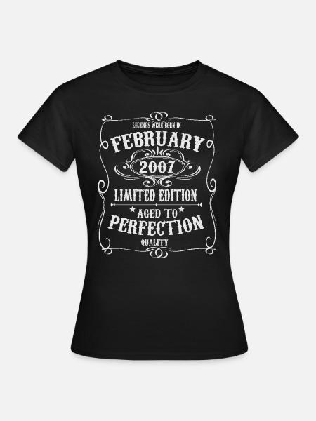 Legenden wurden im Februar 2007 geboren - Dame-T-shirt - sort