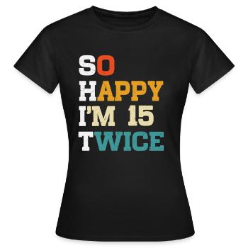 30 Anniversaire 30 Années Né 1995 - T-shirt Femme - noir - Devant - AI Model Female 172 dark (172cm)