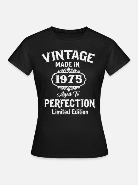 Vintage 1975 alkuperäinen vintage syntymäpäivälahja - Naisten t-paita - musta