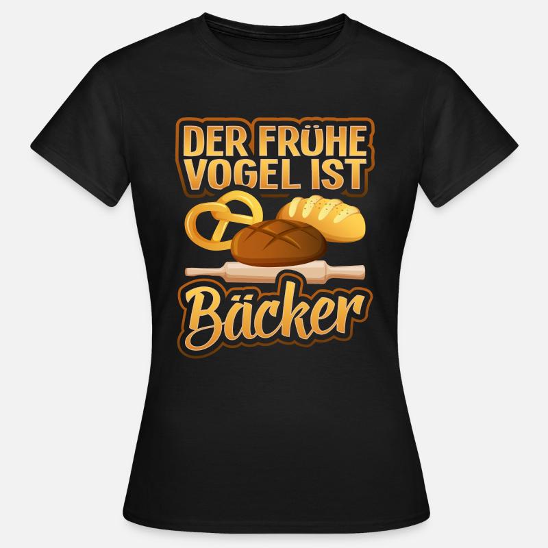 Backen Bäcker Beckerin - Frauen T-Shirt - Schwarz