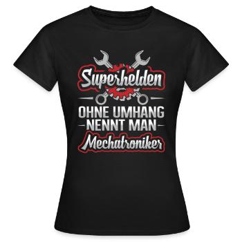 Mechatroniker Mechatronik - Frauen T-Shirt - Schwarz - Vorne - AI Model Female 172 dark (172cm)