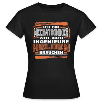 Mechatroniker Mechatronik - Frauen T-Shirt - Schwarz - Vorne - AI Model Female 172 dark (172cm)