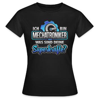 Mechatroniker Mechatronik - Frauen T-Shirt - Schwarz - Vorne - AI Model Female 172 dark (172cm)
