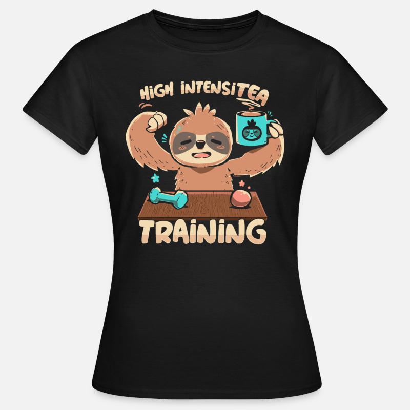High IntensiTEA Training Sloth - Women's T-Shirt - black
