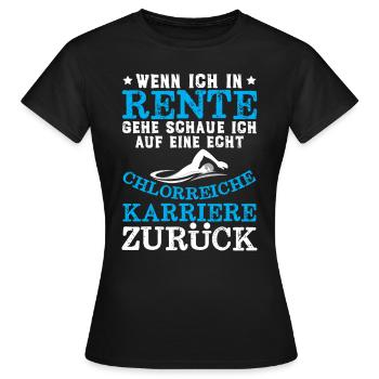 Rettungsschwimmer,schwimmlehrer,Schwimmbad Designs - Frauen T-Shirt - Schwarz - Vorne - AI Model Female 172 dark (172cm)