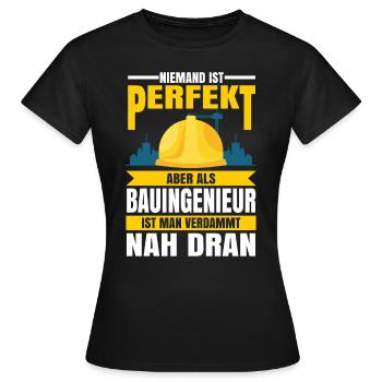 Bauingenieur Studium Abschluß - Frauen T-Shirt - Schwarz - Vorne - AI Model Female 172 dark (172cm)
