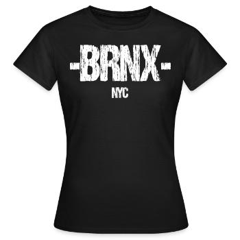 BRONX NYC - Frauen T-Shirt - Schwarz - Vorne - AI Model Female 172 dark (172cm)