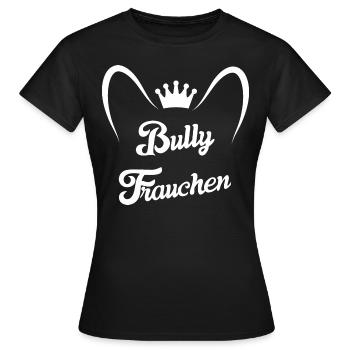 Bully Frauchen Weiß Französische Bulldogge - Frauen T-Shirt - Schwarz - Vorne - AI Model Female 172 dark (172cm)