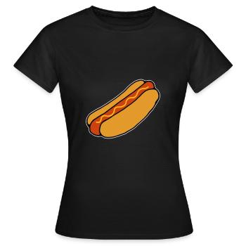 Hot Dog - Frauen T-Shirt - Schwarz - Vorne - AI Model Female 172 dark (172cm)