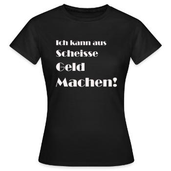 Geld - Frauen T-Shirt - Schwarz - Vorne - AI Model Female 172 dark (172cm)