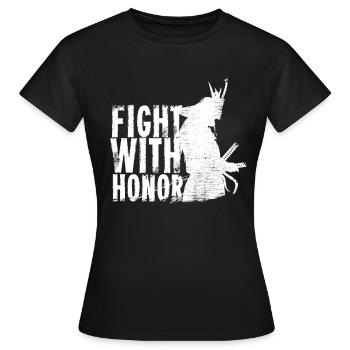 samouraï - T-shirt Femme - noir - Devant - AI Model Female 172 dark (172cm)
